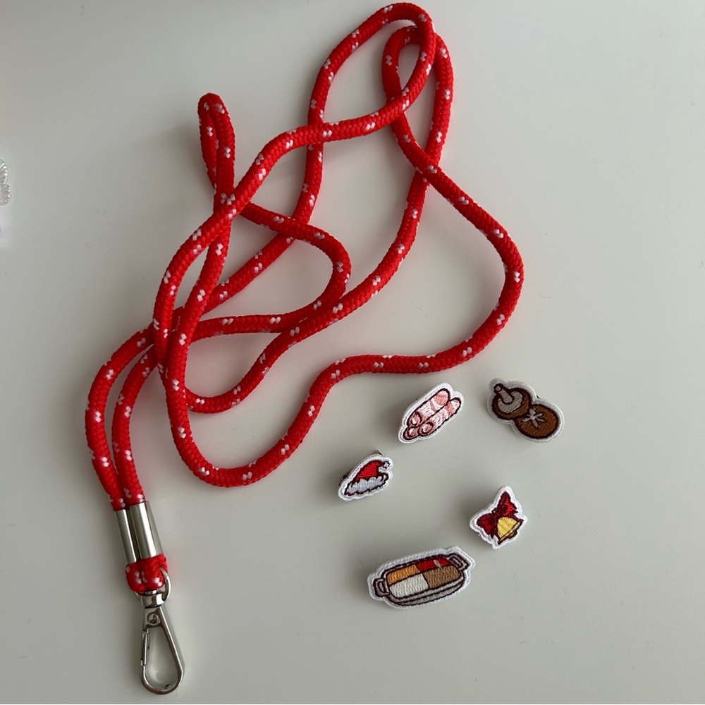 Circle cord lanyard, ID strap and Pin Patches